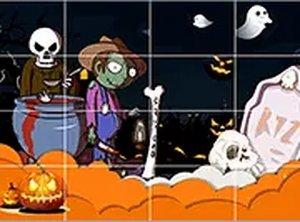 Happy Halloween Slide Puzzle Game